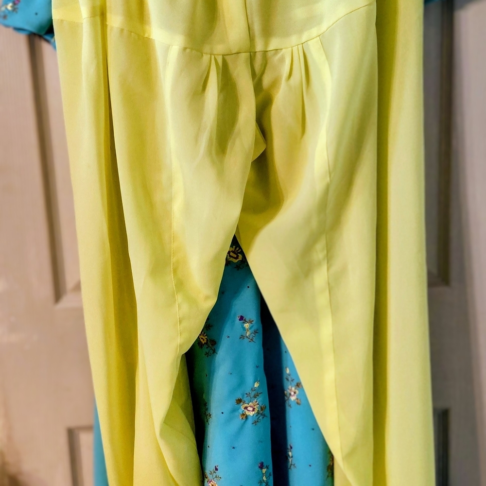 Salwar Kameez/Kurta set turquoise yellow XL - Picture 6 of 9